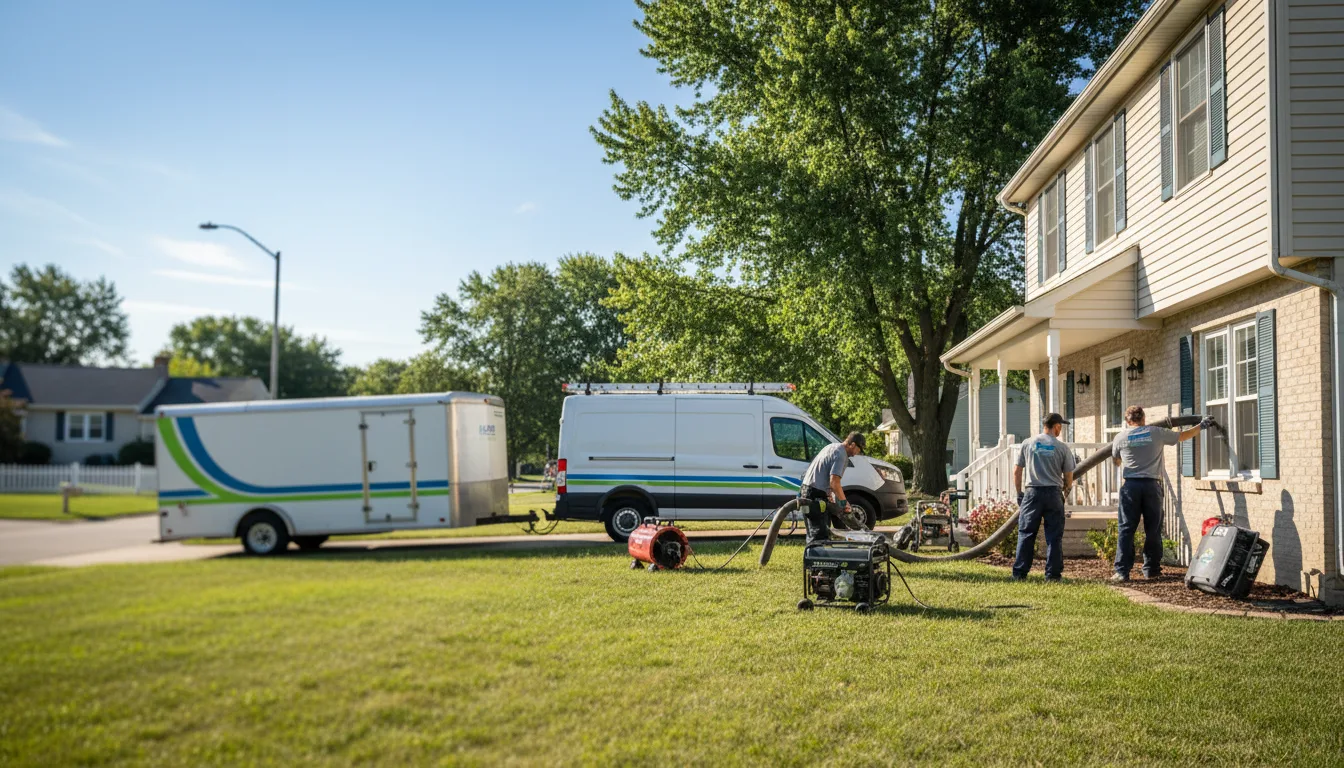 Flooded Basement Restoration And Cleanup With Repair in West Terre Haute, IN near me